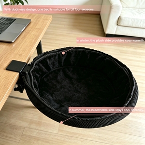 Cama Plegable <span class=keywords><strong>para</strong></span> Gatos, Montable en Escritorio, Ahorra Espacio, <span class=keywords><strong>Hamaca</strong></span> <span class=keywords><strong>para</strong></span> Gatos con Abrazadera, Resistente, 20 kg, Felpa Suave, Lavable, Plegable, <span class=keywords><strong>Nido</strong></span> <span class=keywords><strong>para</strong></span> Gatos de Oficina - Product Image 6