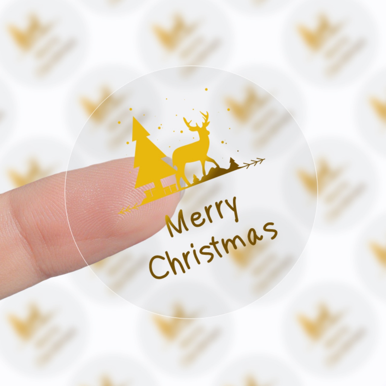 Wholesale Custom Waterproof Transparent Vinyl Adhesive Stickers Custom Color Shape Personalised Logo Labels for Packaging
