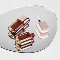 Tube de brillant à lèvres et blush en plastique de 5,7 ml, creux, avec capuchon à vis à motifs, pour maquillage, sérigraphie, forme carrée irrégulière, pour émail à lèvres