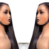 Perruque Lace Frontale 13X6 en Cheveux Humains Naturels Pré-Pluckée, Sans Colle, Lisse, avec Dentelle HD, Cheveux Remy et Baby Hair