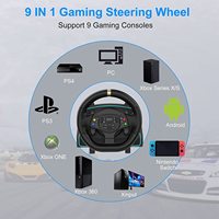 TERBAIK untuk 9 in 1 Racing Wheel dengan 6Speed Shifter & Pedal 1080 °   Setir Game untuk PS4, Xbox & PC, dengan Getaran Feedback
