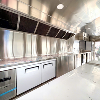 Nouvelle remorque de camion-restaurant en fibre de verre entièrement équipée, cuisine en acier inoxydable résistante à la rouille, pour restauration rapide, frites, glaces, hot-dogs
