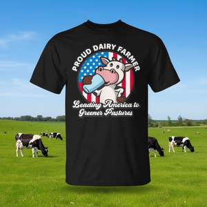 Camiseta de orgulloso agricultor lechero que lidera a Estados Unidos hacia pastizales más verdes - Product Image 3