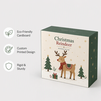 Coffret cadeau de Noël chaleureux pour la famille, sac en papier pour les fêtes de Noël, emballage cadeau