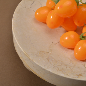 Sang trọng bảng trung tâm travertine Khay Đứng món tráng miệng trái cây phục vụ Platter trang trí bằng đá cẩm thạch Vòng hiển thị đứng - Product Image 5