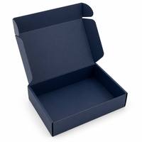 Caja de Cartón Corrugado Azul Marino con Logotipo Personalizado, Embalaje de Envío Reciclable de Kraft para Regalos, Comercio Electrónico, Precio de Fábrica al por Mayor