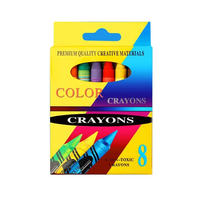 Crayon de Couleur New Non-Toxic Kids Use 6/8/12/24 Set Suministros DE ARTE Crayones de dibujo con logotipo personalizado