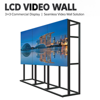 Mur vidéo LCD commercial de 46 pouces à cadre ultra-fin, affichage numérique Full HD pour centre commercial, hall d'hôtel et salles d'exposition