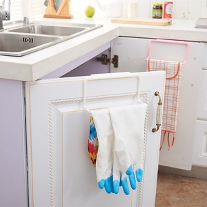 2026 Creative <strong>Kitchen</strong> Punch-free Single Tier Movable Hanging Towel Rack Plastic Hanger Design for Cabinet Dishcloth <strong>Apron</strong> - Product Image 2