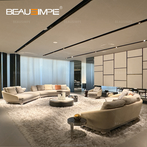 Lawson Sofa Ý Thiết Kế Tối Giản Thiết Kế Da Vải Cong Sofa Thiết Lập Hoàn Chỉnh Đồ Nội Thất Phòng Khách Góc Modular Ghế - Product Image 1