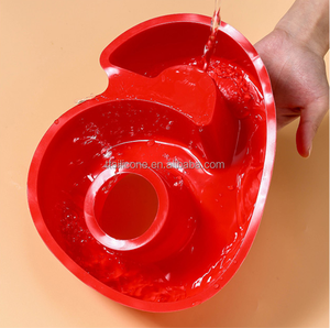 Moule à gâteau <span class=keywords><strong>d</strong></span>'<span class=keywords><strong>anniversaire</strong></span> 3D numérique rouge en trois dimensions, gâteau en silicone, embryon maison, moule numérique, outils de cuisson en silicone - Product Image 6