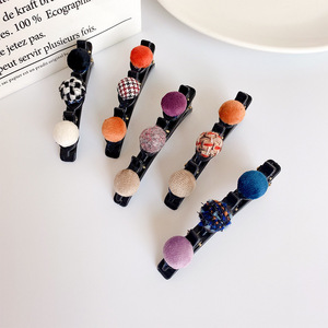 Ball Braided Hair Clip 10 Cm Plastic Resin Yarn Women Daily Use Side Clip Hair Accessory - Product Image 2