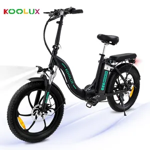 KOOLUX 영국 EU DE 창고 도시 도로 산 지방 타이어 e 자전거 20 인치 25 km/h 35km 자전거 성인 전기 자전거 여성