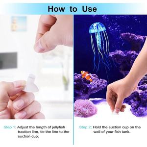 Ornements d'aquarium en forme de <span class=keywords><strong>méduse</strong></span> lumineuse, paysage flottant artificiel, accessoires pour aquarium, plastique durable - Product Image 6