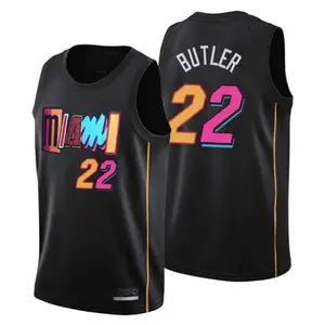 Best Quality 2022 New Wholesale China Custom Cheap Miami Stitched Basketball Jersey Sports 13 Adebayo 14 Herro 22 Jimmy Butler