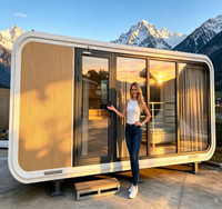 Cabine de bureau extérieure insonorisée moderne, mobile, style Apple, espace de travail préfabriqué, studio, abri, salle de réunion modulaire pour jardin