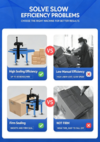 Scelleuse de cartons pneumatique semi-automatique économique et légère FXJ-4030A avec roulement pour l'emballage de vêtements, de boissons et de colis e-commerce
