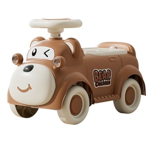 Coche Balancín de Plástico con Diseño de Animal de Dibujos Animados para Bebés, <span class=keywords><strong>Juguete</strong></span> Montable Suave de Cuatro Ruedas con <span class=keywords><strong>Volante</strong></span> para Niños Pequeños de 1 a 3 Años, Venta al por Mayor - Product Image 1