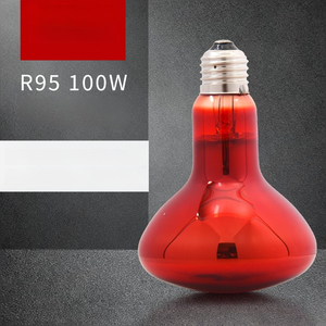 Bò sát nhiệt Bóng đèn hồng ngoại 100W bò sát động Vật Lưỡng Cư Basking đèn tại chỗ bóng đèn R95 nhiệt đỏ Emitter ánh sáng cho gà Coop - Product Image 5