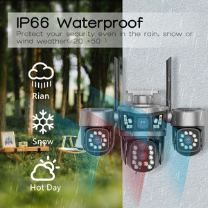 V380 Yoosee 8MP, Cuatro Lentes, WiFi Inalámbrico, Video Doméstico, PTZ, IP 4 en 1, 360, CCTV, Exterior, Tarjeta SIM 4G, Seguridad, Zoom 10x, Visión Nocturna - Product Image 4