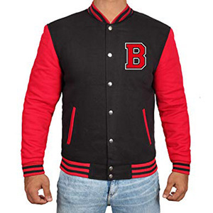 Formula1 Industries Pakistan Made 100% <b>Wool</b> Fleece Men's Varsity Jacket B Letter Waterproof & Windproof - Product Image 3