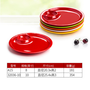 Colorful Oval Melamine <b>Plates</b> Set Drop Resistant For Party Food Serving - Product Image 5