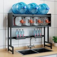 Égouttoir à Vaisselle Étagère de Rangement Cuisine en Métal, Multi-Fonctionnel pour Évier, Plan de Travail ou Placard