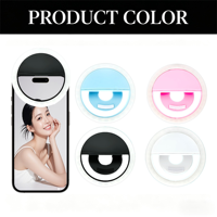 Anneau lumineux LED USB personnalisé avec logo, design à clipser, 36 LED, rechargeable, pour téléphone portable
