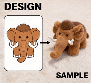 Peluche de Mamut Personalizado, Muñeco de Mamut Suave y Adorable, Almohada de Mamut de Lana para Niños, Regalo y Decoración del Hogar - Product Image 1
