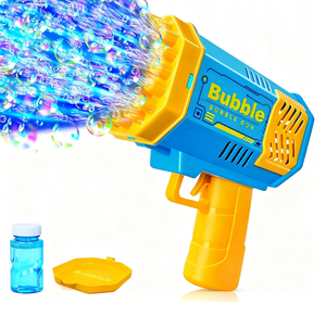Pistola de Burbujas Automática de 40 Agujeros con Forma de Conejo, Pistola de Burbujas <span class=keywords><strong>El</strong></span>éctrica con 100 ml de Líquido para Burbujas, Juguete para Fiestas al Aire Libre para Niños - Product Image 2