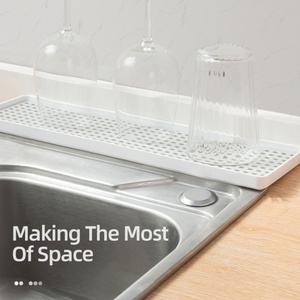 Space-Saving Kitchen Sink Organizer with Drain <b>Basket</b> Fruit and <b>Vegetable</b> Strainer Rack for Efficient Home Washing - Product Image 5