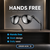 Lunettes caméra intelligentes IA 1080P HD avec traduction en temps réel, reconnaissance d'objets et commande vocale
