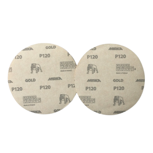 Disco de papel de lija de gancho y bucle de óxido de aluminio de color dorado de 125mm de buena calidad hecho en Vietnam fabricante - Product Image 3