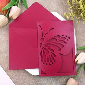 Nouvelle carte d'invitation papillon invitation de mariage fournitures de mariage carte de voeux de vacances conception de carte d'invitation d'affaires - Product Image 4