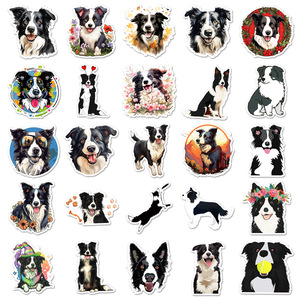 50PCS Lovely pet <span class=keywords><strong>shetland</strong></span> <span class=keywords><strong>chien</strong></span> border collie cartoon <span class=keywords><strong>sheepdog</strong></span> autocollants - Product Image 2