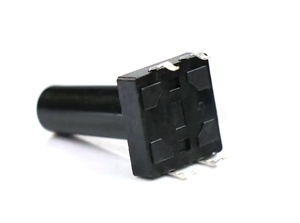 INTERRUPTOR TACTO 12X12mm TIPO GRANDE 04P DIP Derecho H = 18mm STEM Negro - Product Image 3