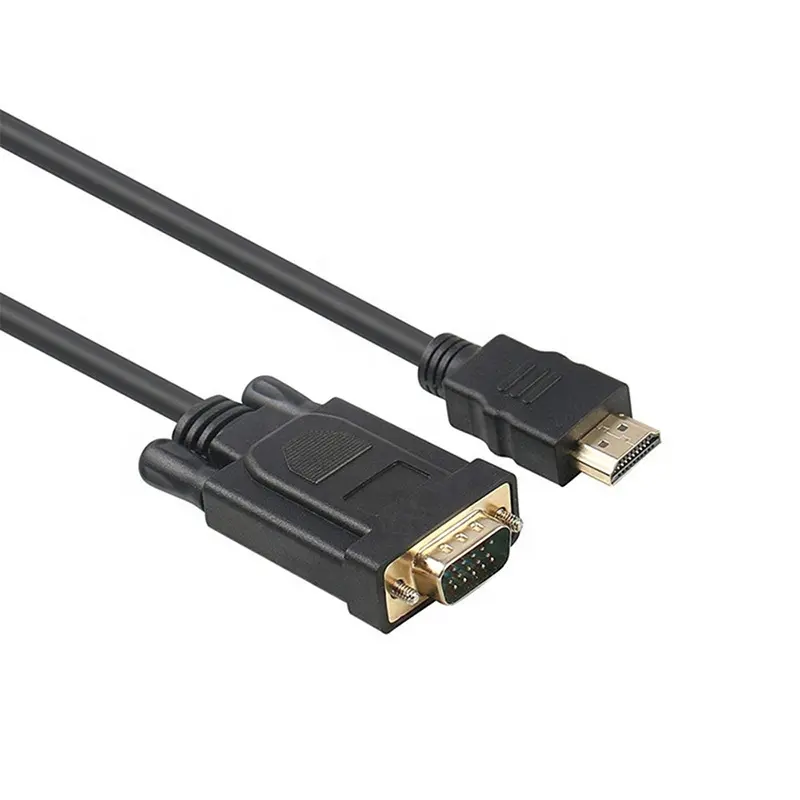 Adaptateur vidéo mâle vers VGA, convertisseur 1.8m, câble HDMI mâle vers VGA, câble d'ordinateur portable vers moniteur, vidéo