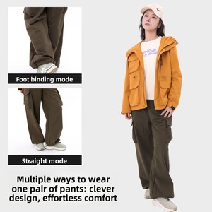 Nouvel Arrivage <span class=keywords><strong>Pantalon</strong></span> Cargo <span class=keywords><strong>Convertible</strong></span> <span class=keywords><strong>Femme</strong></span> Hiver Taille Mi-Haute Imperméable 2 Façons de Porter Coupe Droite et Relevée Tissé pour Extérieur - Product Image 1