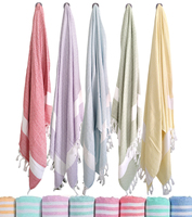 Wholesale 100% Cotton Turkish Beach Towel Printed Bulk Hotel Bath Towels White Color