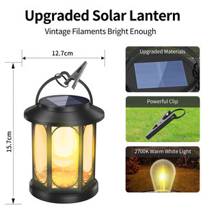 Lampadina a Incandescenza Solare <span class=keywords><strong>per</strong></span> Giardino, Piccola Luce Esterna Impermeabile IP65 <span class=keywords><strong>per</strong></span> <span class=keywords><strong>Balcone</strong></span> e Cortile con Controllo a Pulsante - Product Image 2