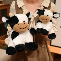 Peluche de vache en peluche douce, animal de la ferme, pour la fête de Pâques