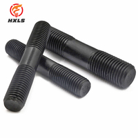 High Strength Stud Bolts, 8.8/10.9/12.9 Grade Carbon Steel Double End Threaded Rods, Black Oxide Finish GB/T901