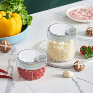 Hot Selling Plastic Mini Manual Portable Garlic Chopper Masher Durable Vegetable Crusher for Household Outdoor Kitchen <b>Car</b> - Product Image 2