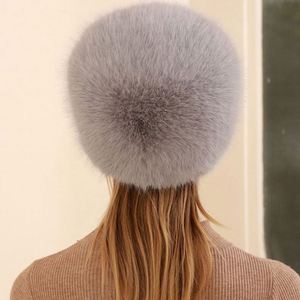 Sombrero de Invierno de Piel de Zorro para Mujer, de Alta Calidad, Lujoso y Moderno, Suave, Nuevo - Product Image 4