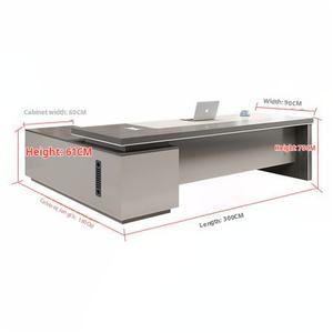 Muebles de oficina simples y modernos Mesa de jefe de moda y Escritorio de gabinete combinado con silla a juego - Product Image 2