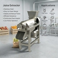 Commerciële pulpmachine met schroef, type 304 roestvrij staal, capaciteit 500-3000 kg/uur, voor fruit- en groenteverwerking