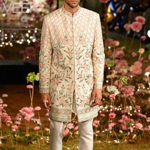 2021 elegante pantalón Sherwani indo-occidental con bordado transpirable de talla grande para fiestas y bodas indias/paquistaníes - Product Image 1