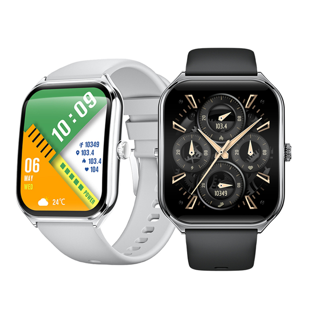 MT61 2.5D Curved 1.96" AMOLED HD Touch Screen Display Bluetooth Smartwatch 24-hour Health Monitoring IP67 Waterproof Sport Watch