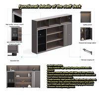 Meuble de bureau moderne en bois à double couche pour gestionnaire, avec hauteur réglable, pour classement et rangement de dossiers