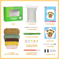 Anfänger Häkel-Blumentopf-Set DIY Topfpflanzen-Häkelset mit Garn und Häkelhaken